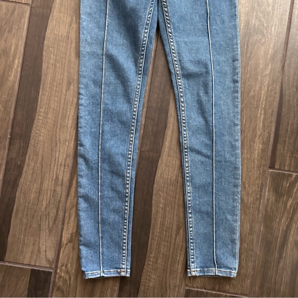 Sandro High Rise Pintuck Skinny Jeans in Vintage Blue Sz 4 - Picture 6 of 11